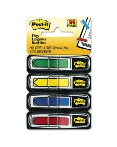 Post-It 1/2" x 1-3/4" Arrow Page Flags, Assorted, 96 Flags/Pack