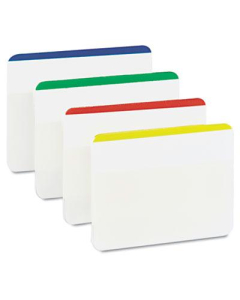 Post-It 2" x 1-1/2" Durable File Tabs, Striped Assorted, 24/Pack