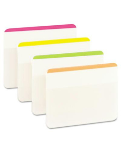 Post-It 2" x 1-1/2" Durable File Tabs, Striped Assorted Bright, 24/Pack