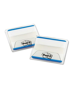 Post-It 2" x 1-1/2" Durable File Tabs, Striped Blue, 50/Pack