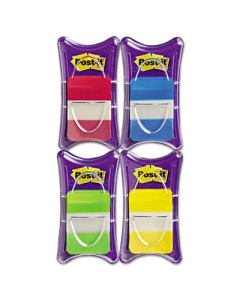 Post-It 1" x 1-1/2" Durable File Tabs, Assorted, 100/Pack
