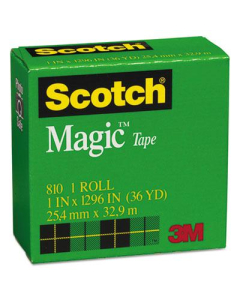 Scotch 1" x 36 yds Clear Magic Tape, 1" Core
