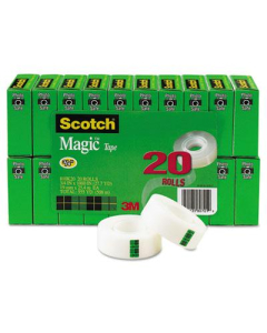 Scotch 3/4" x 27.7 yds Clear Magic Tape, 1" Core, 20-Pack