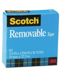 Scotch 3/4" x 1296", 1" Core Removable Tape, Clear