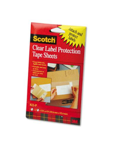 Scotch 4" x 6" ScotchPad Label Protection Tape Pads, 25/Pad, 2 Pads/Pack