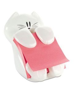 Post-It Pop-Up Note Dispenser Cat Shape for 3" x 3" Pads, White