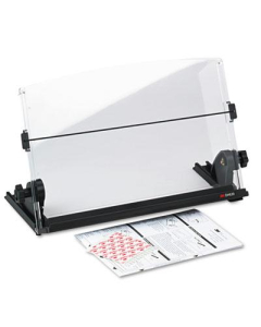 3M 150-Sheet Capacity Plastic In-Line Freestanding Copyholder, Black/Clear