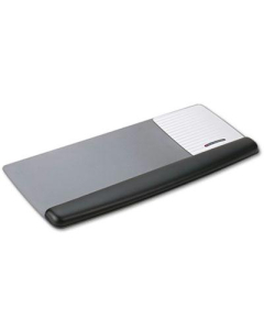 3M 25-1/2" x 10-3/5" Gel Mouse Pad & Keyboard Rest with Wrist Rest Platform, Black