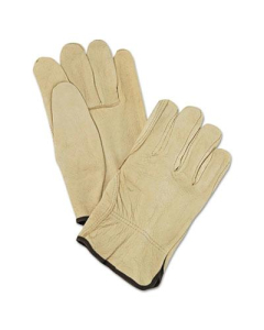 MCR Safety Memphis Large Unlined Pigskin Driver Gloves, Cream, 12 Pairs