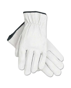 MCR Safety Memphis X-Large Grain Goatskin Driver Gloves, White, 12 Pairs