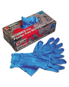 MCR Safety Memphis Nitri-Med X-Large Disposable Nitrile Exam Gloves, Blue, 100/Box