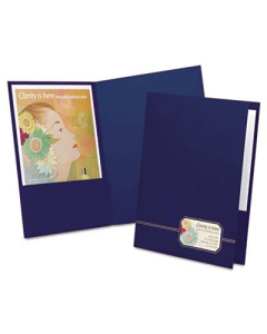 Oxford 80-Sheet 8-1/2" x 11" Two-Pocket Folder, Blue, 4-Pack