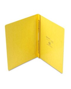 Oxford 3" Capacity 8-1/2" x 11" Prong Clip PressGuard Report Cover, Yellow