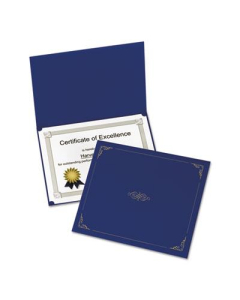 Oxford 9-3/4" x 12-1/2" 5-Pack Certificate Holder, Dark Blue