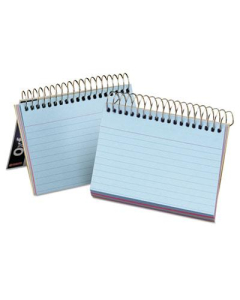 Oxford 4" x 6", 50-Cards, Assorted Colors, Ruled Spiral Bound Index Cards
