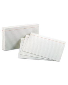 Oxford 5" x 8", 100-Cards, White, Ruled Index Cards