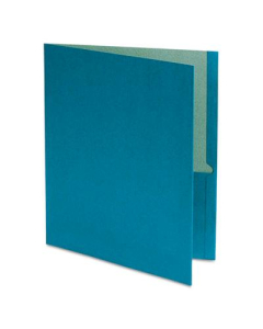 Oxford Earthwise 8-1/2" x 11" 100% Recycled Twin-Pocket Folder, Blue, 25/Box