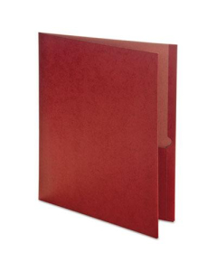 Oxford Earthwise 100-Sheet 8-1/2" x 11" Two-Pocket Folder, Red, 25/Box