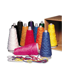 Pacon 2 oz Trait-Tex Double Weight Yarn Cones, Assorted Colors, 12/Box