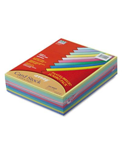 Pacon Array 8-1/2" x 11", 65lb, 250-Sheets, Assorted Colors Card Stock