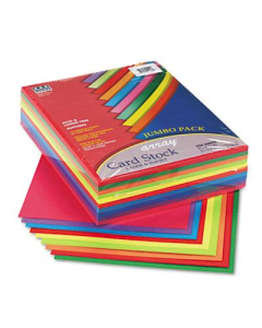 Pacon Array 8-1/2" x 11", 65lb, 250-Sheets, Assorted Lively Colors Card Stock