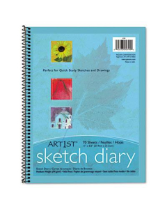 Pacon Art1st 8-1/2" x 11", 60lb, 70-Sheet, White Sketch Diary