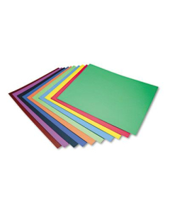 Pacon 28" x 22" 100-Pack Assorted Colors Four-Ply Poster Boards
