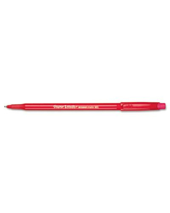 Paper Mate Eraser Mate 1 mm Medium Stick Ballpoint Pens, Red, 12-Pack