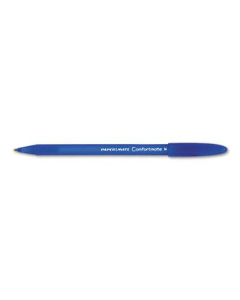 Paper Mate ComfortMate 1 mm Medium Stick Ballpoint Pens, Blue, 12-Pack