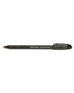 Paper Mate ComfortMate 1 mm Medium Stick Ballpoint Pens, Black, 12-Pack