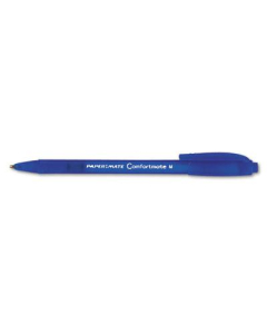 Paper Mate ComfortMate 1 mm Medium Retractable Ballpoint Pens, Blue, 12-Pack