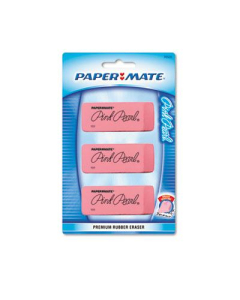 Paper Mate Pink Pearl Large Eraser, 3-Pack