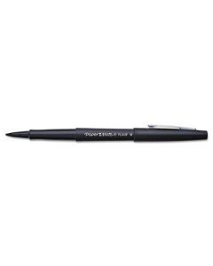 Paper Mate Flair Medium Stick Porous Point Pens, Black, 12-Pack