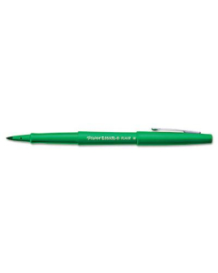 Paper Mate Flair Medium Stick Porous Point Pens, Green, 12-Pack