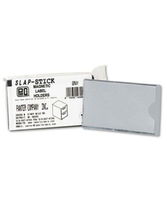 Slap-stick Magnetic Label Holders, Side Load, 4.25 X 2.5, Gray, 10/pack