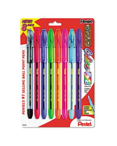 Pentel R.S.V.P. 1 mm Medium Stick Ballpoint Pens, Assorted, 8-Pack