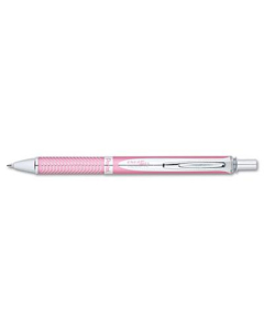 Pentel EnerGel Alloy RT 0.7 mm Medium Pink Barrel Roller Ball Pen, Black