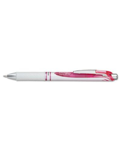 Pentel EnerGel Pearl 0.7 mm Medium Retractable Roller Ball Pen, Pink