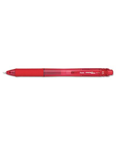 Pentel EnerGel X 0.5 mm Fine Needle Retractable Roller Ball Pens, Red, 12-Pack