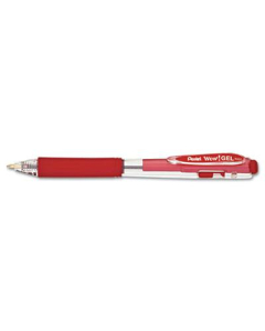 Pentel WOW! 0.7 mm Medium Retractable Gel Pens, Red, 12-Pack