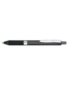 Pentel Oh! 0.7 mm Medium Retractable Gel Roller Pens, Black, 12-Pack
