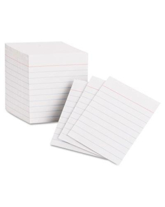 Oxford 3" x 2-1/2", 200-Cards, White, Mini Ruled Index Cards