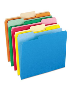 Pendaflex 1/3 Cut Tab Letter File Folder, Assorted, 100/Box