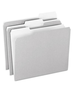 Pendaflex 1/3 Cut Tab Letter File Folder, Gray, 100/Box