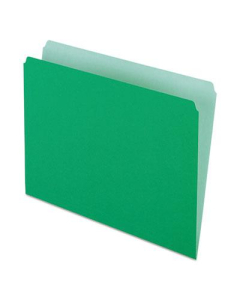 Pendaflex Straight Cut Letter File Folder, Green, 100/Box