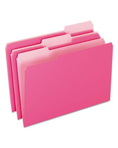 Pendaflex 1/3 Cut Tab Legal File Folder, Pink, 100/Box