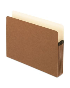 Pendaflex Letter 5-1/4" Expanding Anti-Mold & Mildew File Pocket, Red Fiber, 10/Box