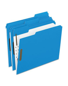 Pendaflex 1/3 Cut Tab 1-Fastener Letter File Folder, Blue, 50/Box