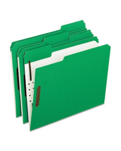 Pendaflex 1/3 Cut Tab 1-Fastener Letter File Folder, Green, 50/Box
