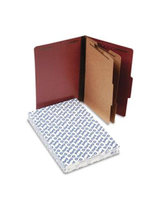 Pendaflex 6-Section Legal Pressboard 25-Point Classification Folders, Red, 10/Box